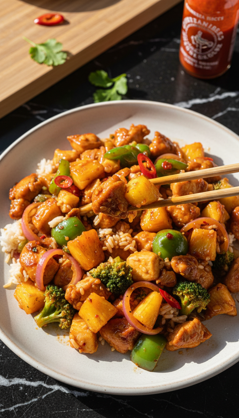 Spicy Pineapple Chicken Stir-fry