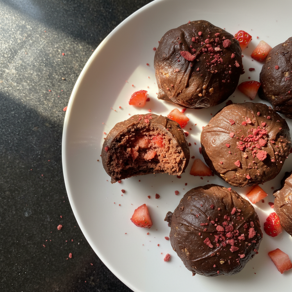 Chocolate Strawberry Energy Bites