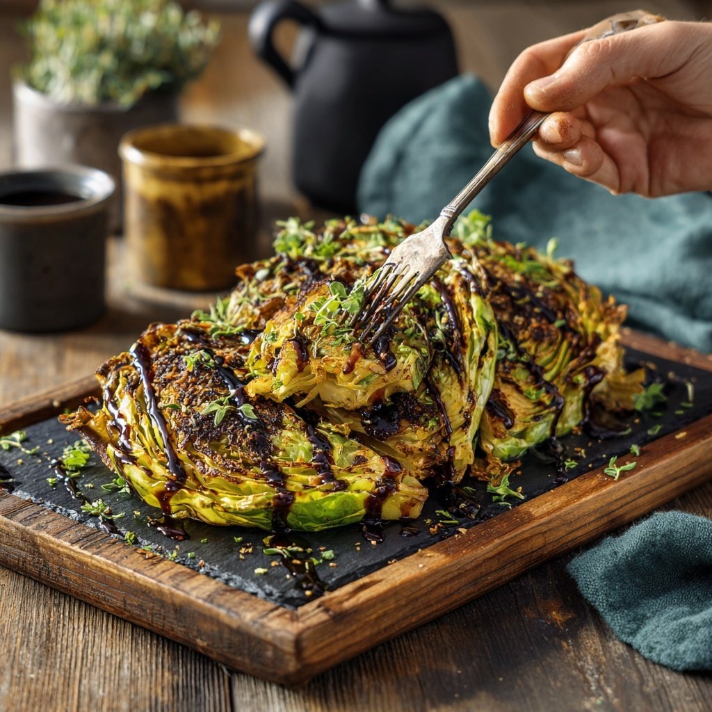 Roasted Cabbage Steak Tray