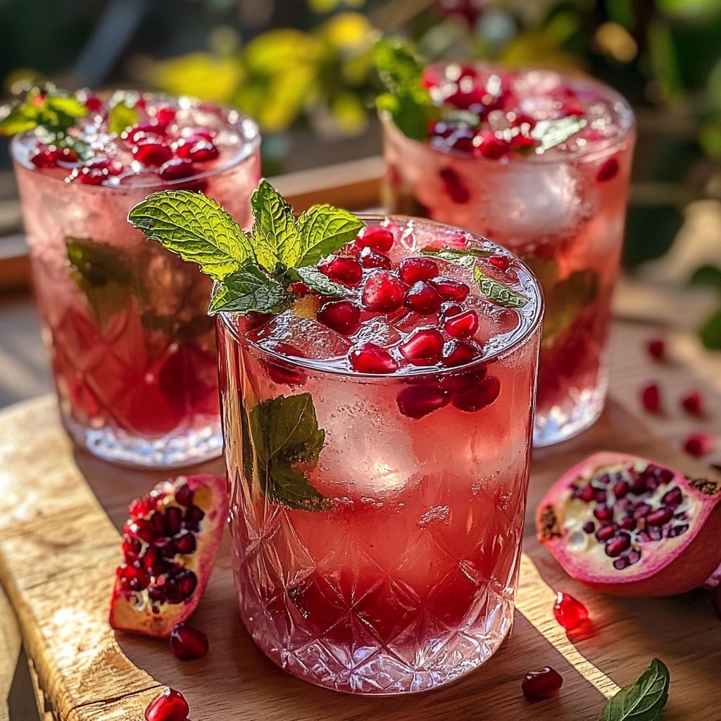 Festive Winter Pomegranate Mojito