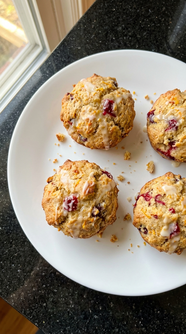 Moist Orange Cranberry Muffins