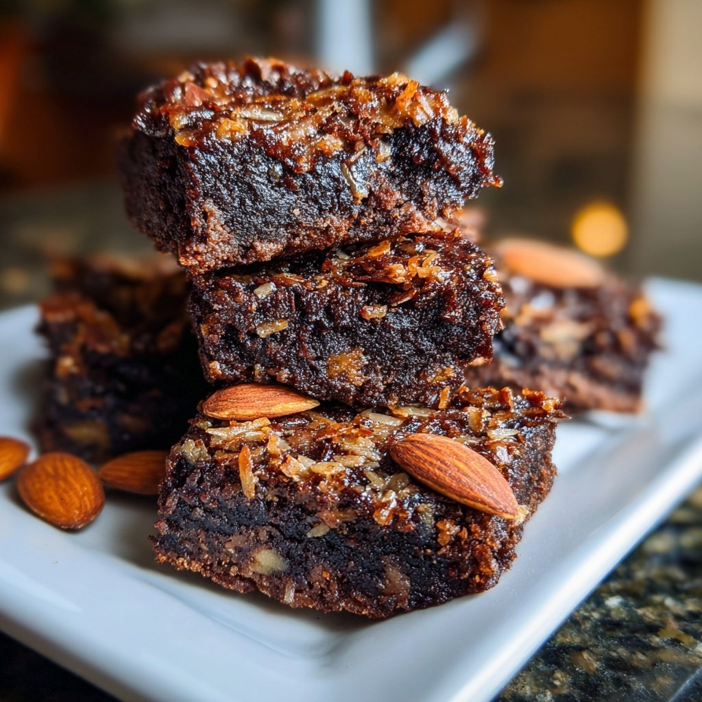 Almond Joy Cottage Cheese Brownies
