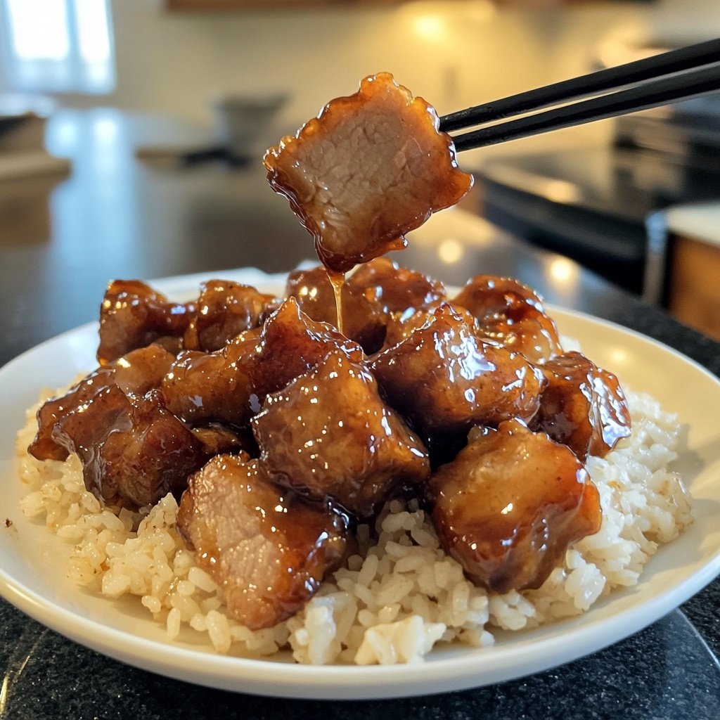 Sticky Glazed Pork Rice Bowls