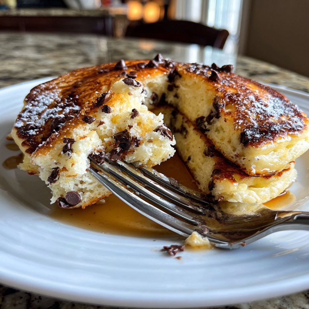 Chocolate Chip Ricotta Pancakes for Weekend Breakfast​