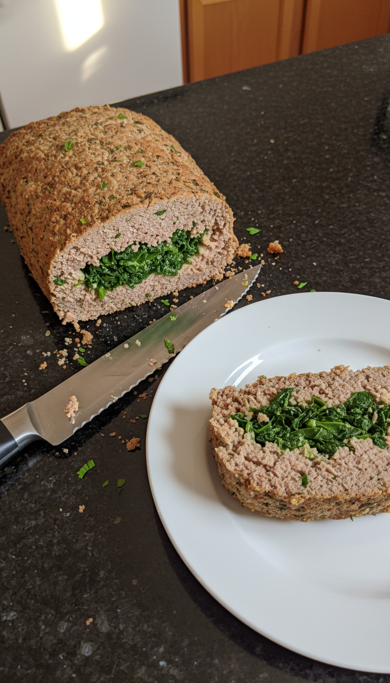 Herbed Meatloaf with Spinach