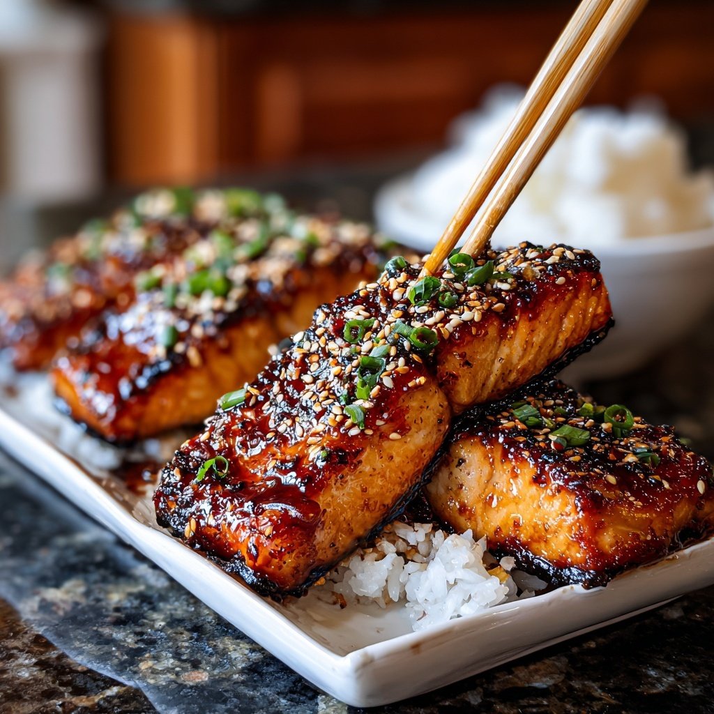 Miso Glazed Salmon with Sesame