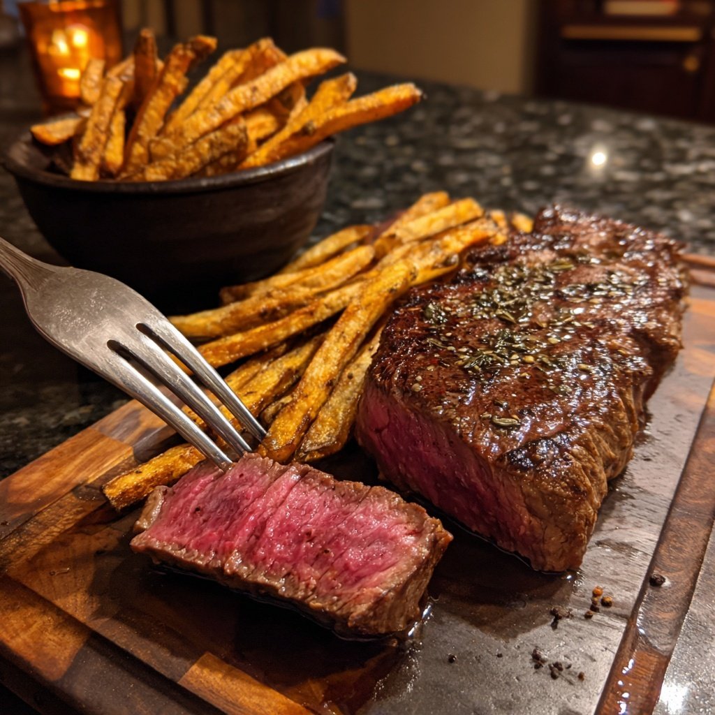 Candlelit Dinner Steak Frites