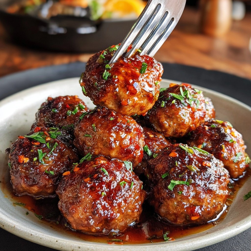 Spicy Honey Garlic Meatballs