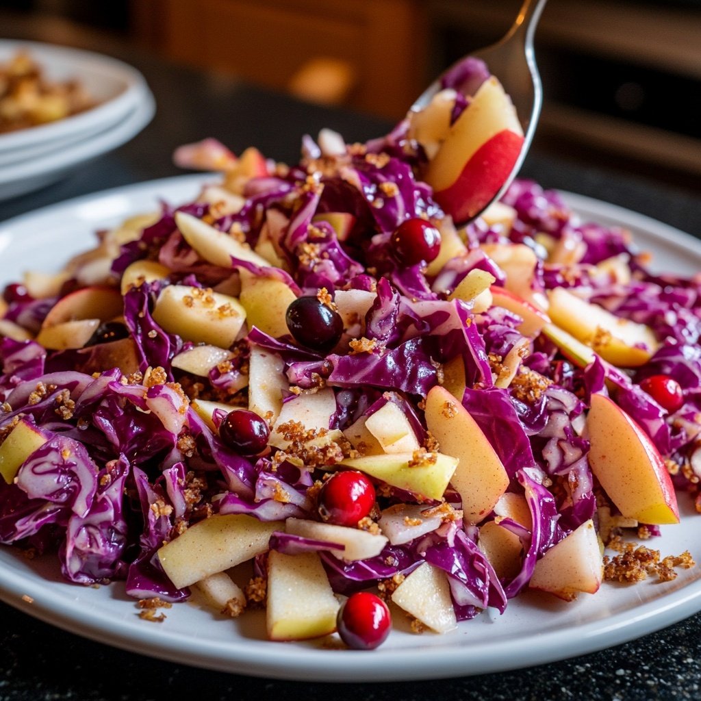 Spiced Red Cabbage with Apples and Cranberries