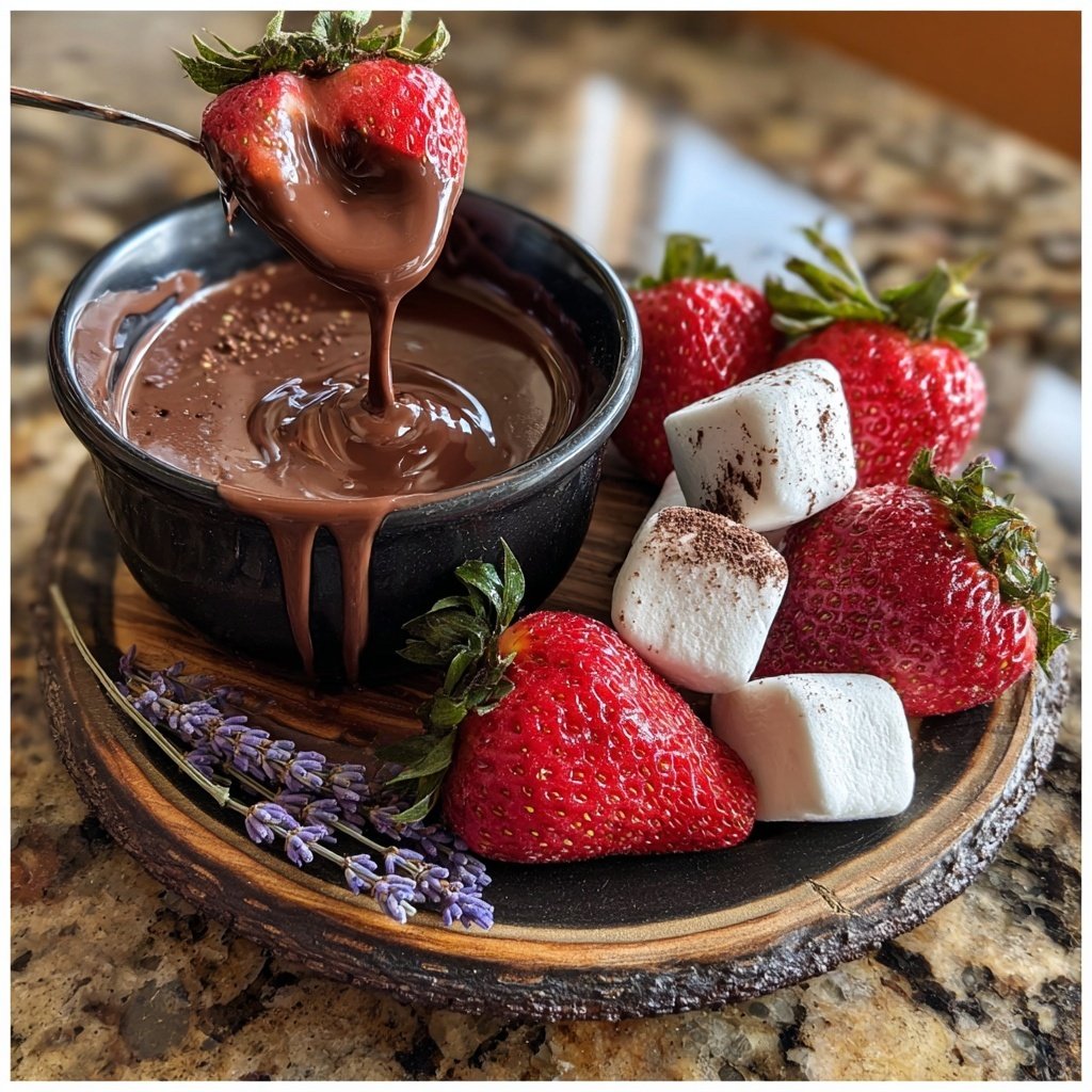 Lavender Infused Chocolate Fondue