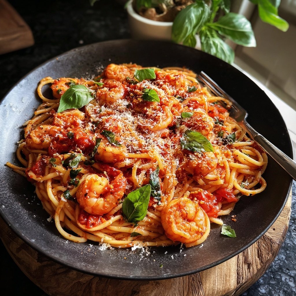 Pasta Pomodoro with Shrimp