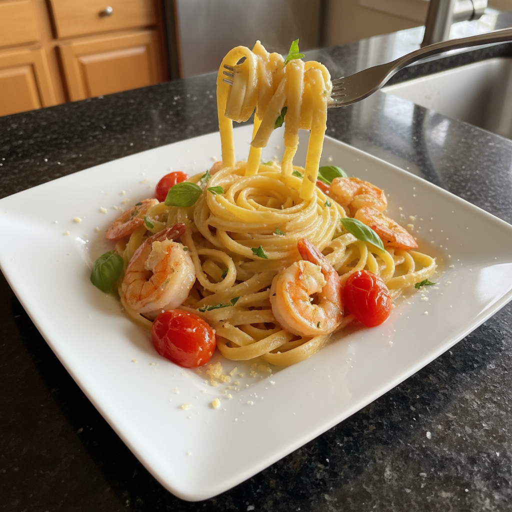 Romantic Seafood Pasta Dish