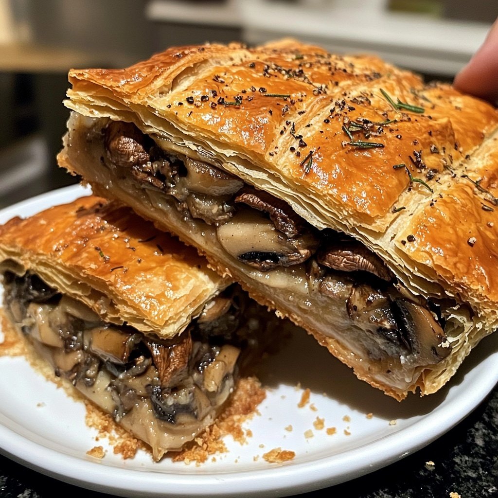 Mushroom Wellington with Rosemary and Pecorino