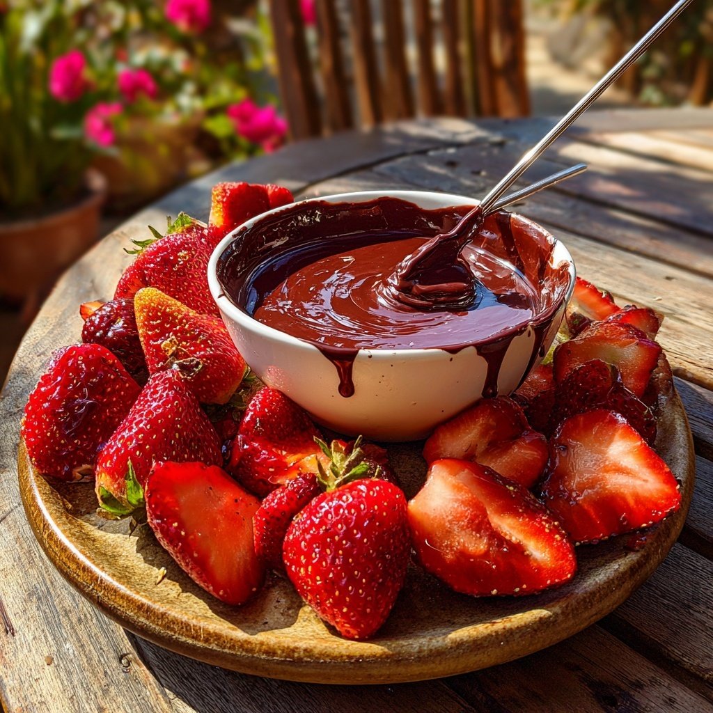 Strawberry Lemonade Chocolate Fondue
