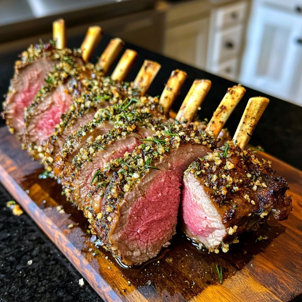 Garlic Herb-Crusted East Coast Rack Lamb