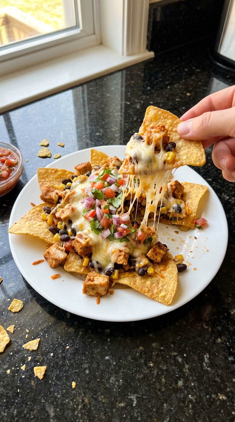 Southwestern Chicken Loaded Nachos