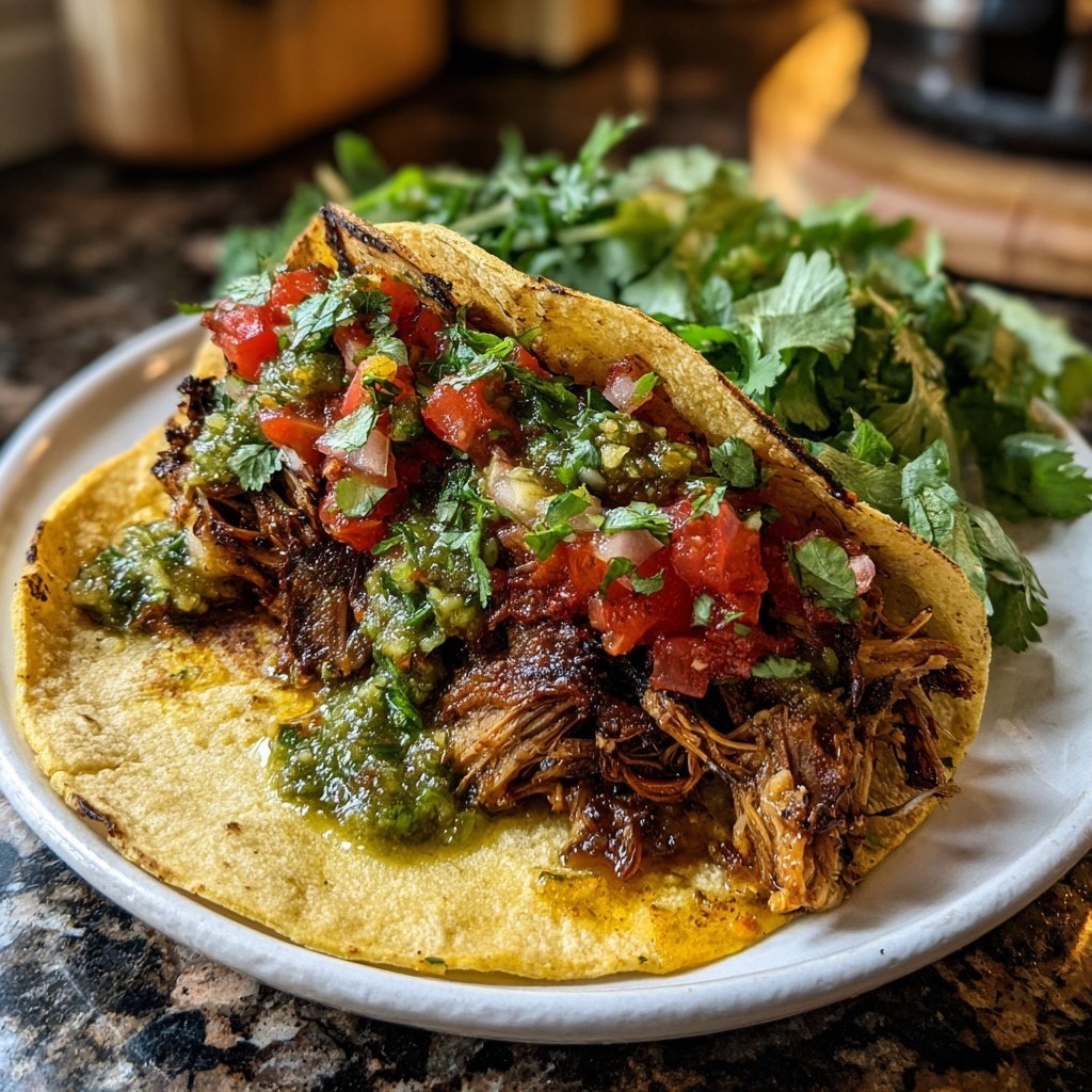 Pulled Mushroom Tacos Salsa Verde