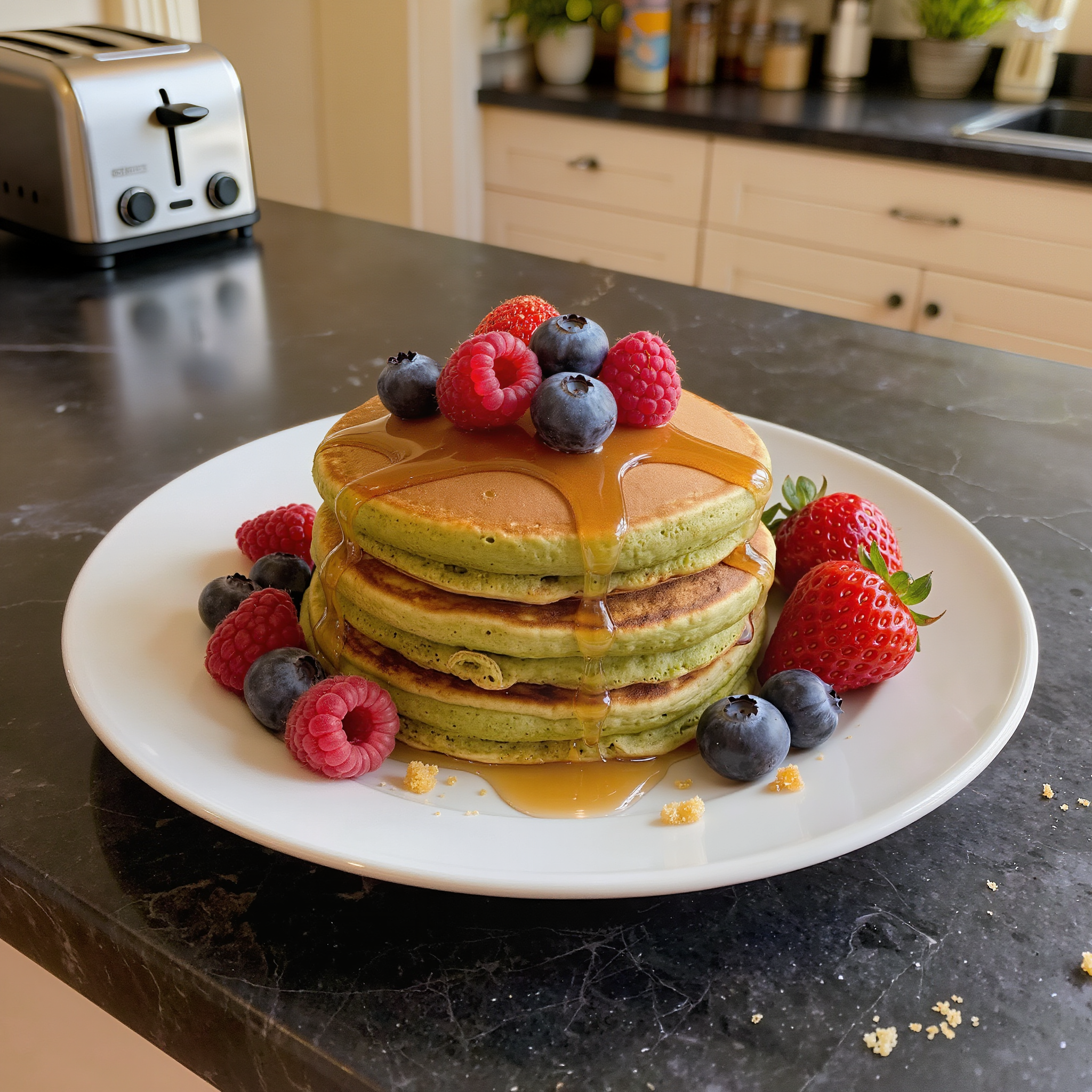Matcha Green Tea Pancakes