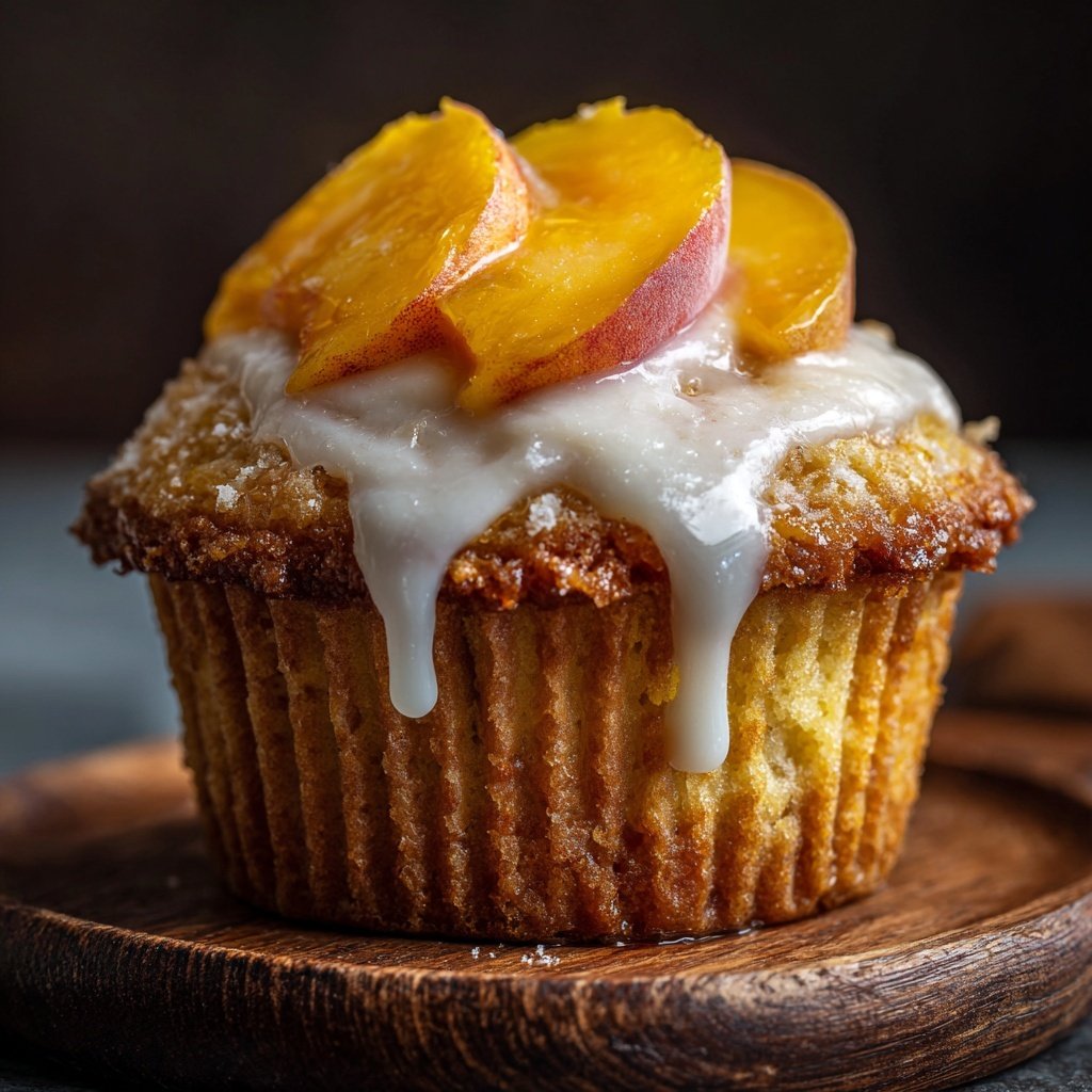 Peach Frangipane Cupcake Fantasy