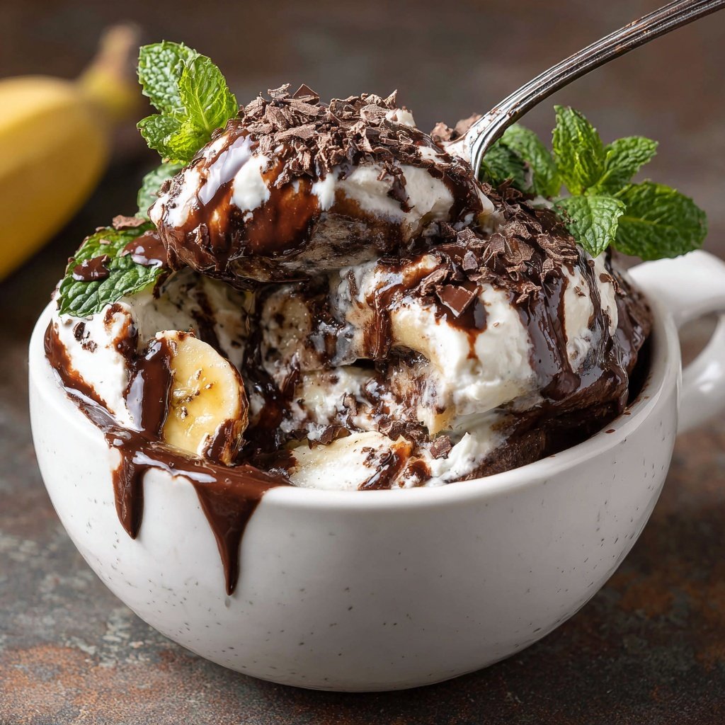 Chocolate Mint Banana Pudding