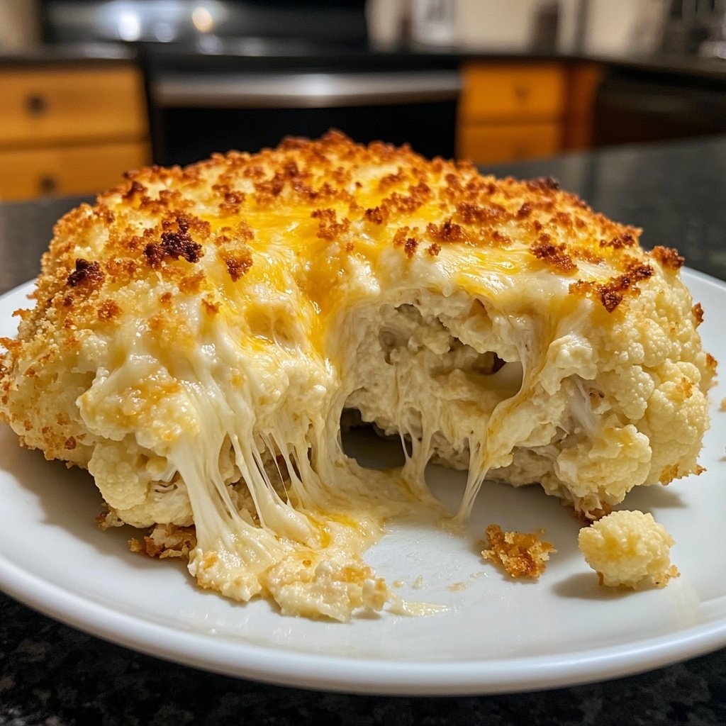Baked Cauliflower Cheesy Dip