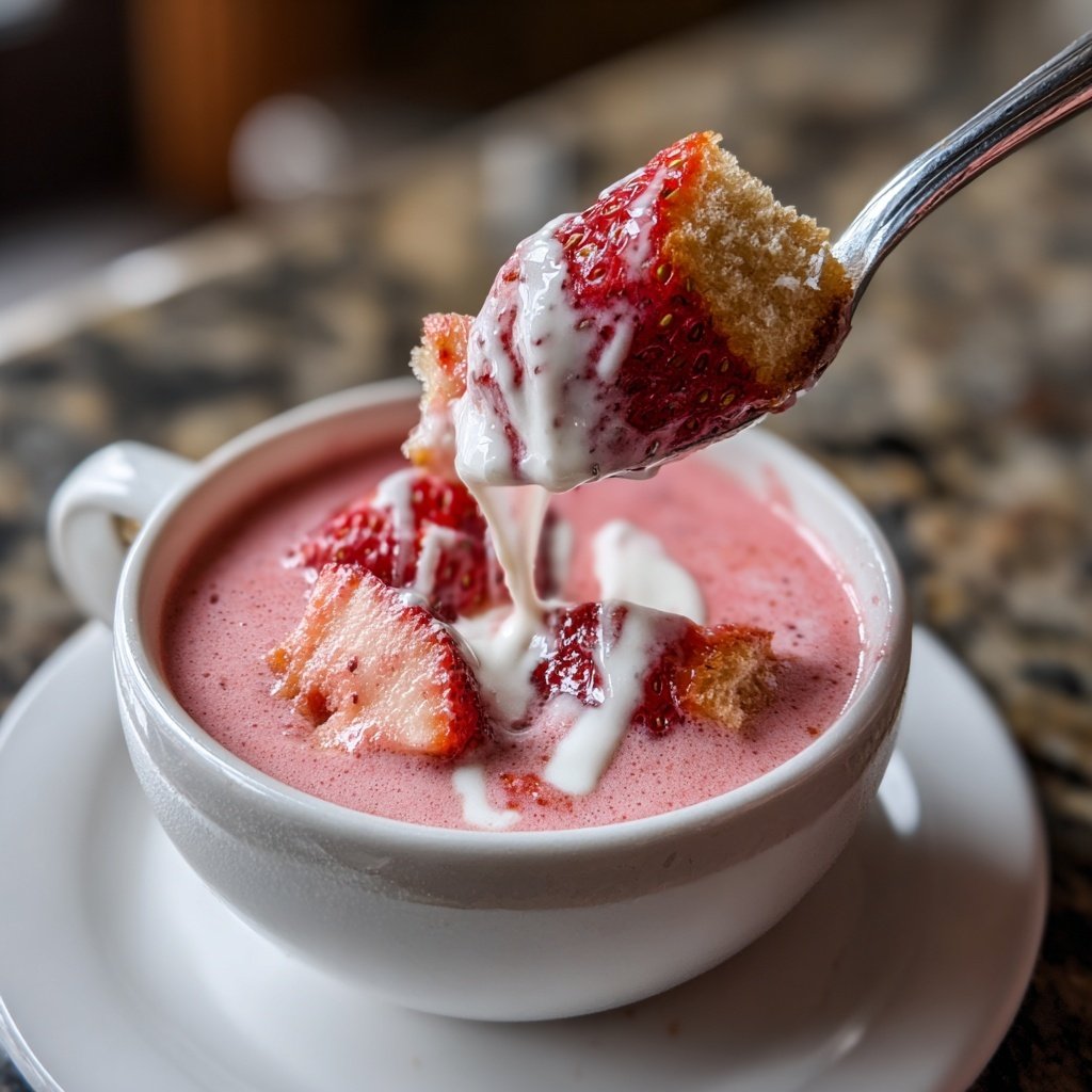 Chilled Strawberry Soup Dessert