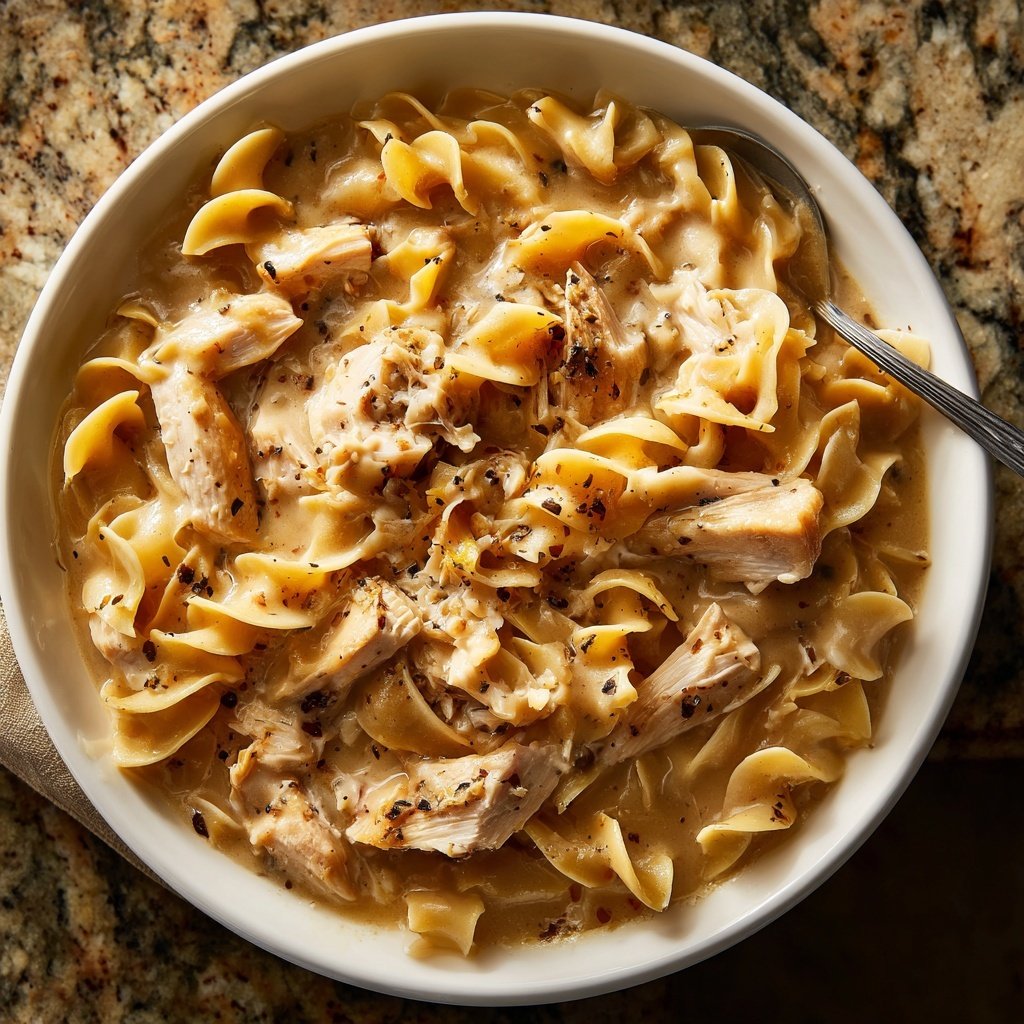 Crock Pot Good Gravy Chicken Noodles