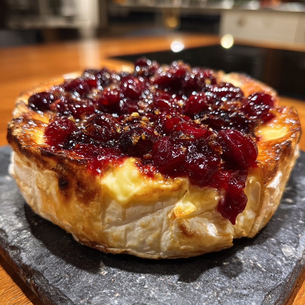 Baked Camembert with Cranberry Compote