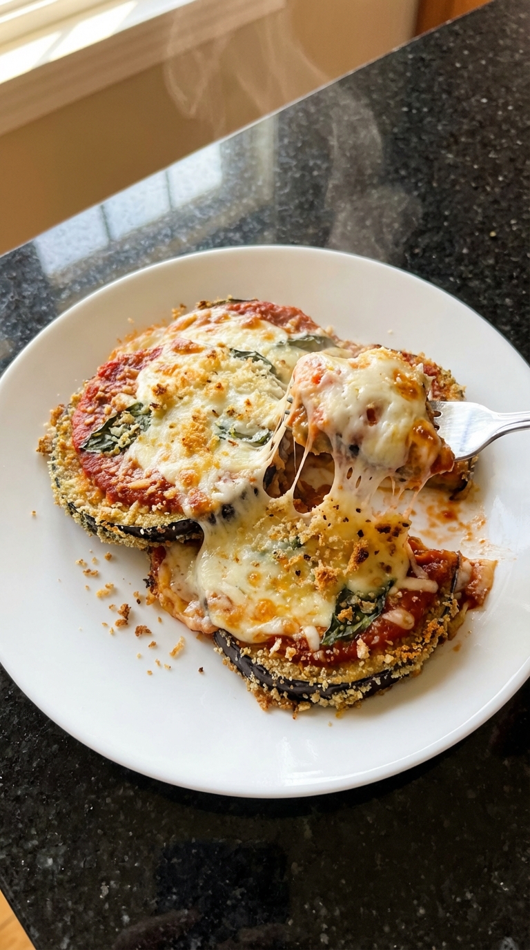 Speedy Eggplant Parmesan Bake