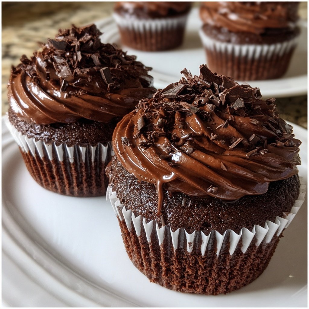 Decadent Chocolate Cream Cupcakes