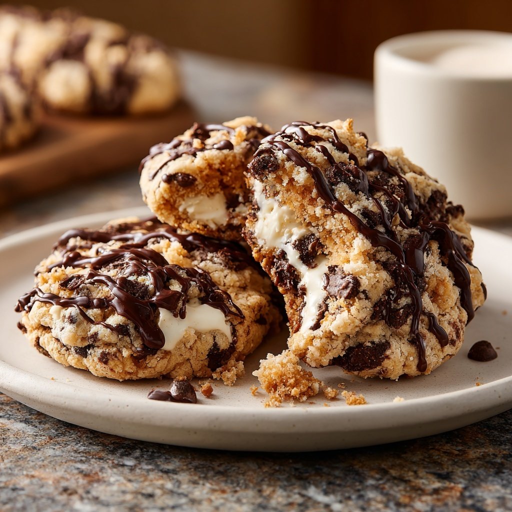 Crumbl Cookies and Cream Milkshake Cookies