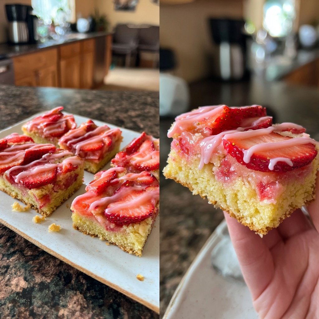 Strawberry Lemonade Shortbread Bars
