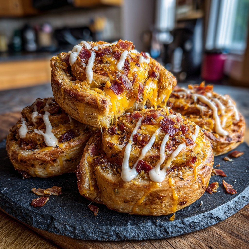 Cheddar Bacon Ranch Pinwheels