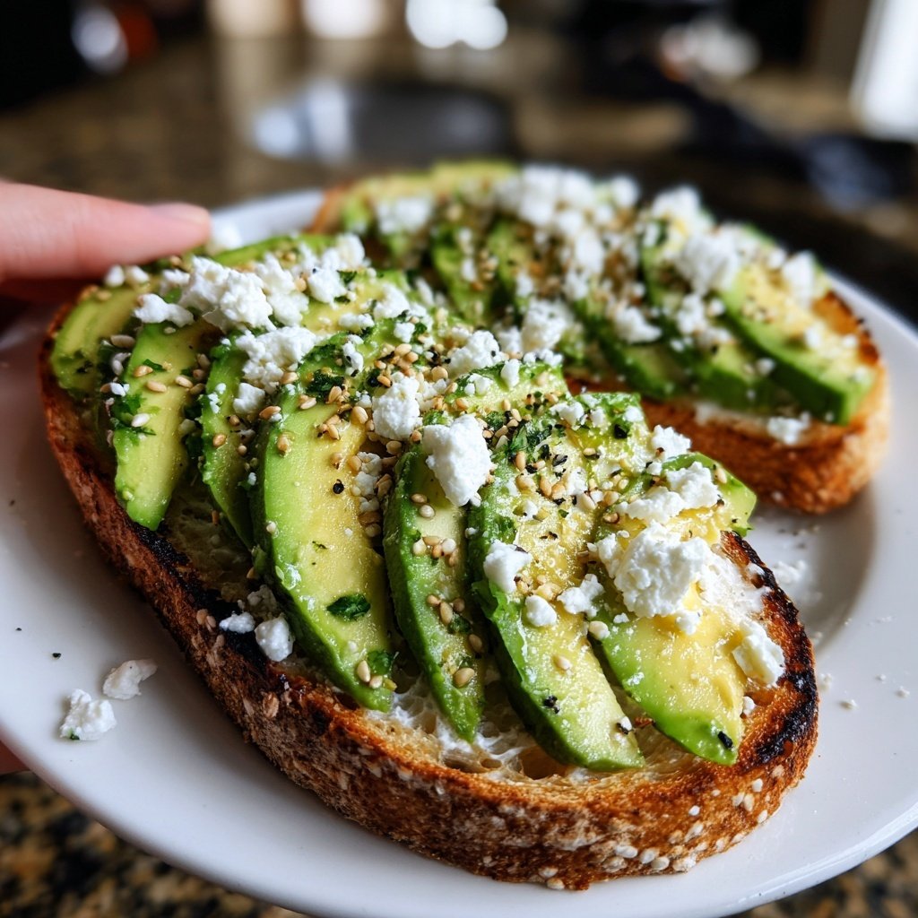 Avocado Feta Protein Toast