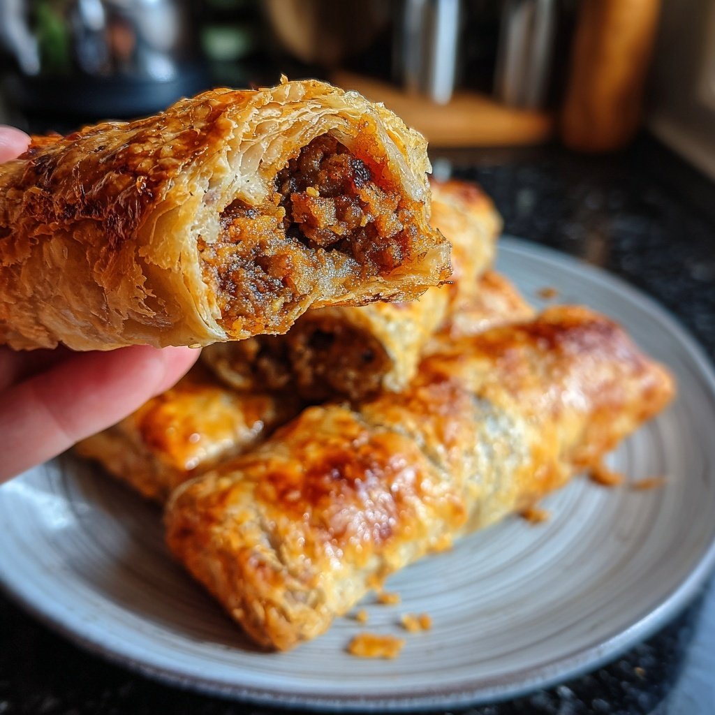 Australian Sausage Rolls Puff Pastry