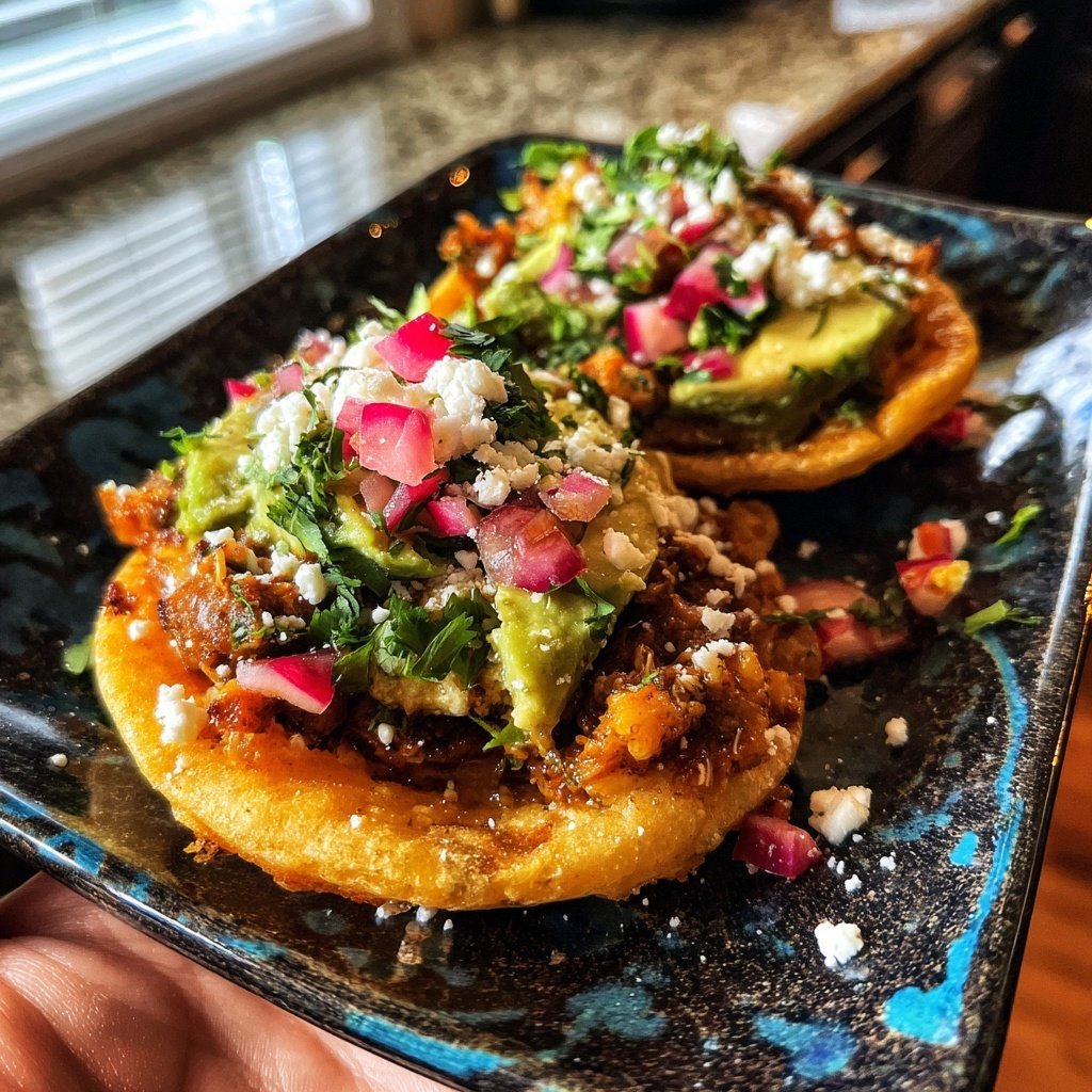 Authentic Sopes with Refried Beans