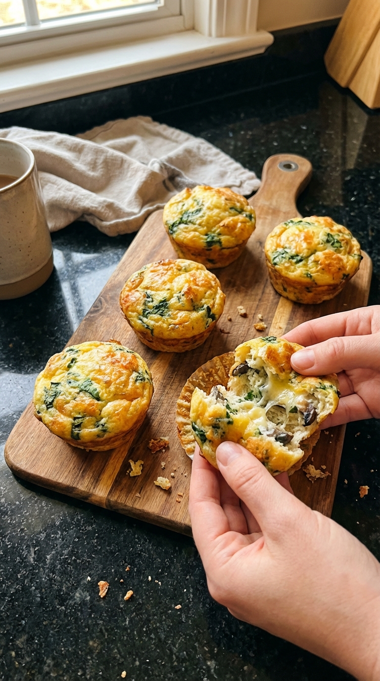 Spinach and Mushroom Egg Muffins