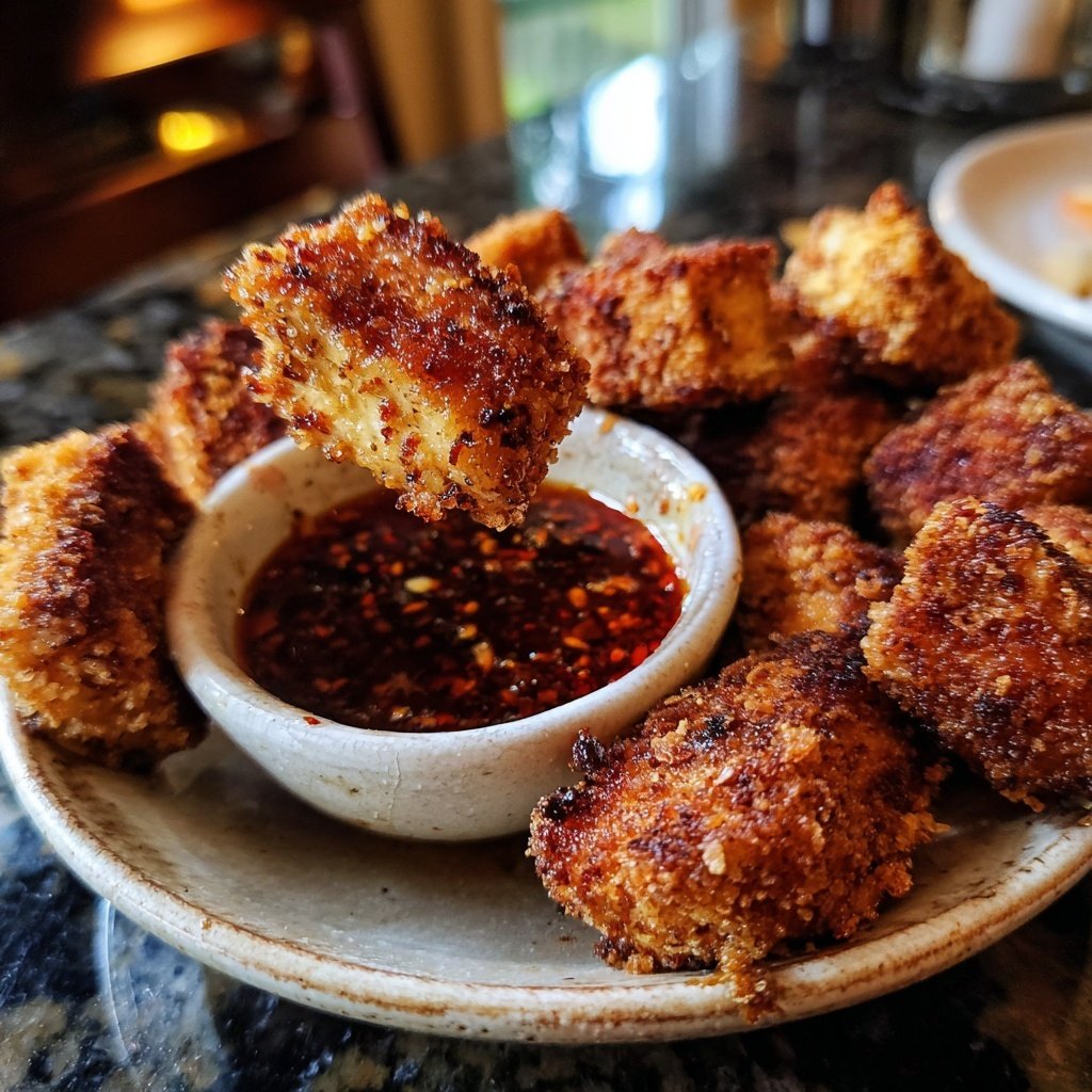 Crispy Tofu Bites with Sauce