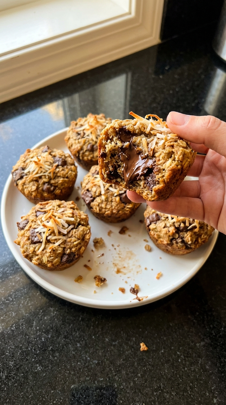 Oatmeal Coconut Chocolate Chunk Muffins
