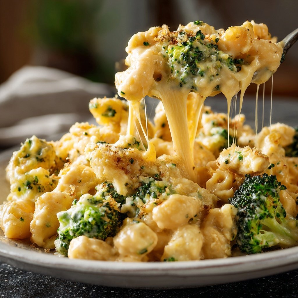 Creamy Cashew Broccoli Mac Cheese