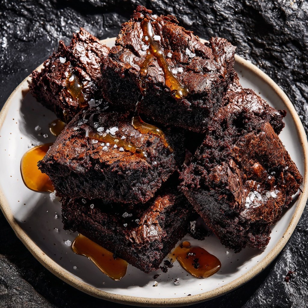 Sourdough Discard Brownies with Honey Drizzle