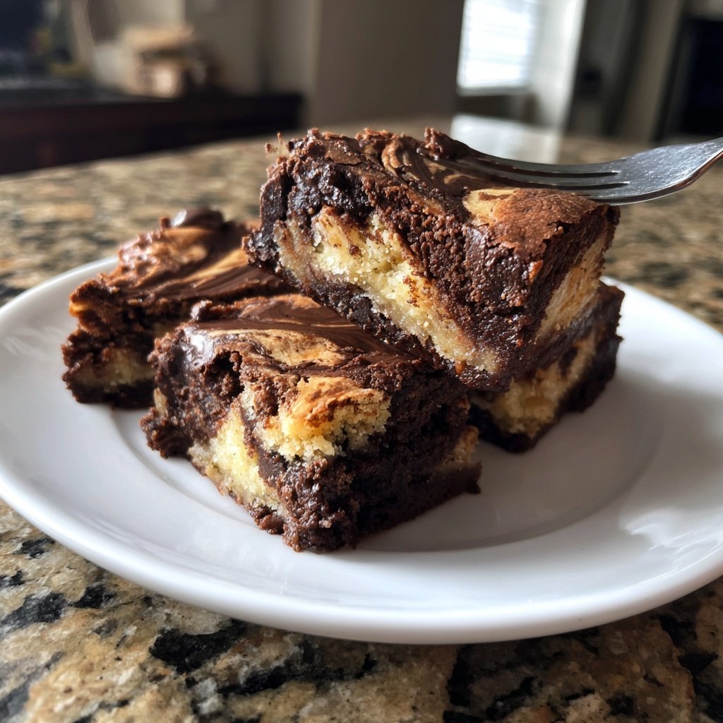 Chocolate Swirl Cottage Cheese Brownies